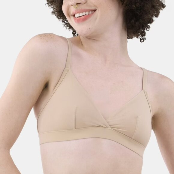 No Boundaries Toasted Almond Tan Fit Stretch Triangle Bralette Size Medium - Picture 5 of 6
